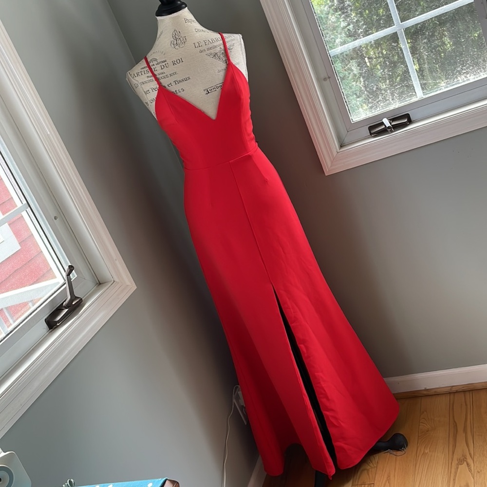 Lovers & Friends Helena lace back gown EUC size 2 - Picture 6 of 12